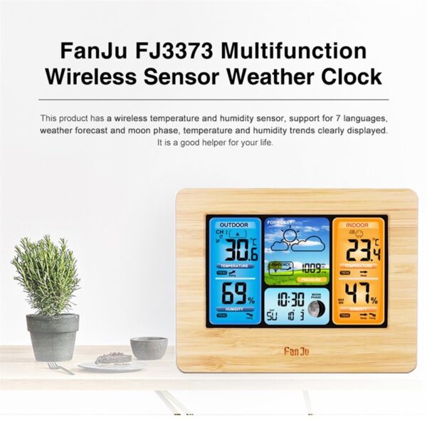 LCD Display Weather Station Alarm Clock- USB Powered_6