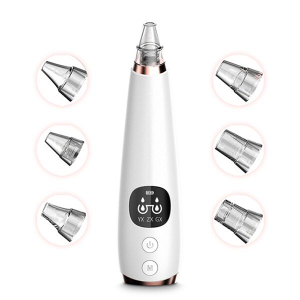 6 Nozzle Electric Acne Pimple Blackhead Remover for Face and Nose Vacuum- USB Charging_6