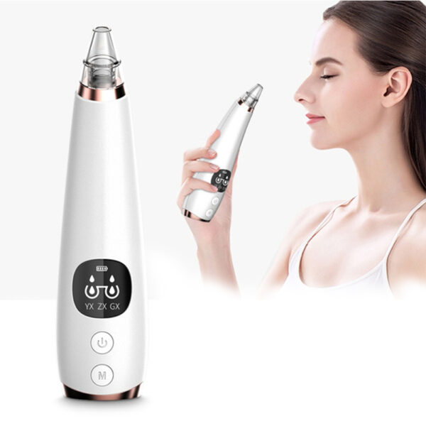 6 Nozzle Electric Acne Pimple Blackhead Remover for Face and Nose Vacuum- USB Charging_7