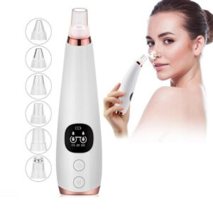6 Nozzle Electric Acne Pimple Blackhead Remover for Face and Nose Vacuum- USB Charging_0