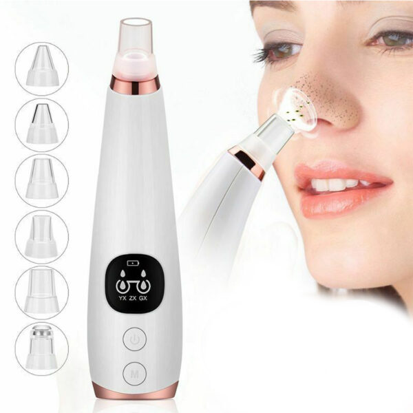 6 Nozzle Electric Acne Pimple Blackhead Remover for Face and Nose Vacuum- USB Charging_8