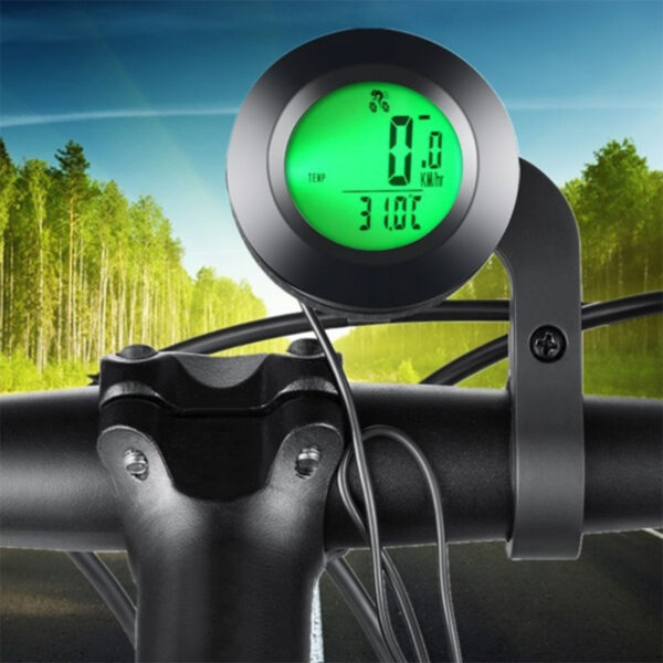 Tri-color RGB Wireless Round Self-Propelled Backlight Odometer- USB Charging_5