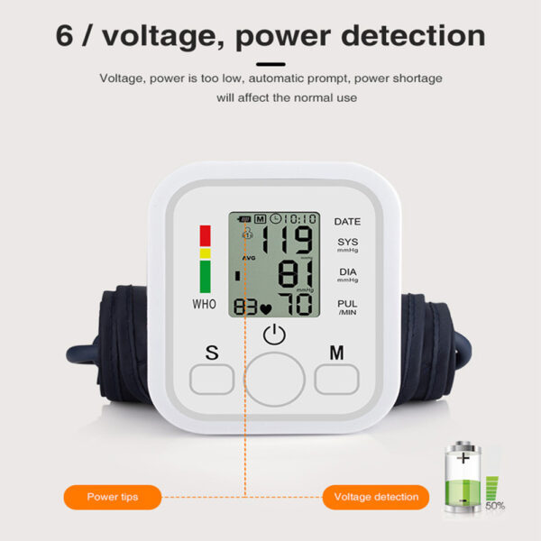 High Accuracy Digital Blood Pressure Monitor Sphygmomanometer - Battery Operated_5