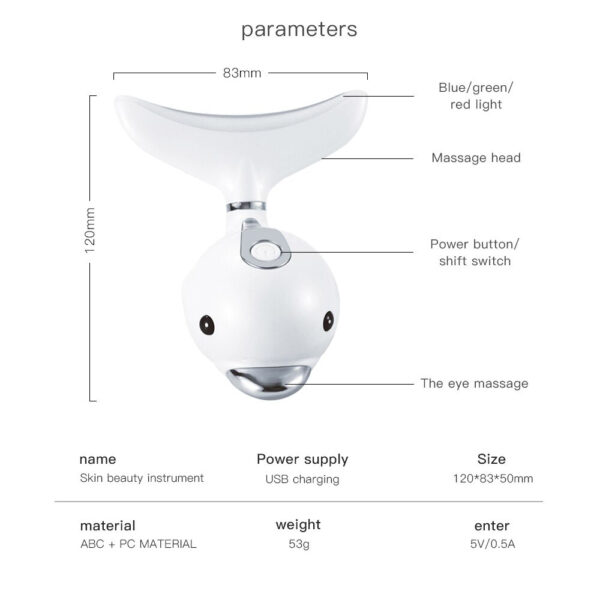 Facial Neck Massager Skin Lifter and Wrinkle Remover- USB Charging_7