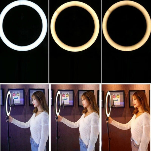 26cm Dimmable LED Selfie Ring Light with Tripod_6