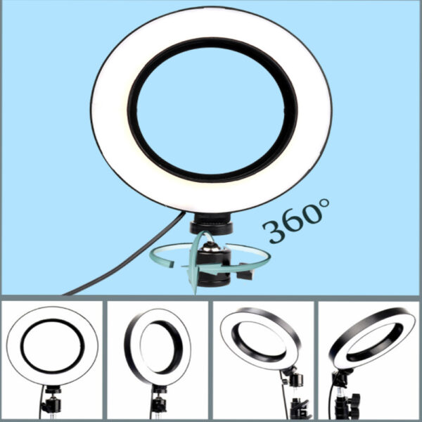 26cm Dimmable LED Selfie Ring Light with Tripod_8