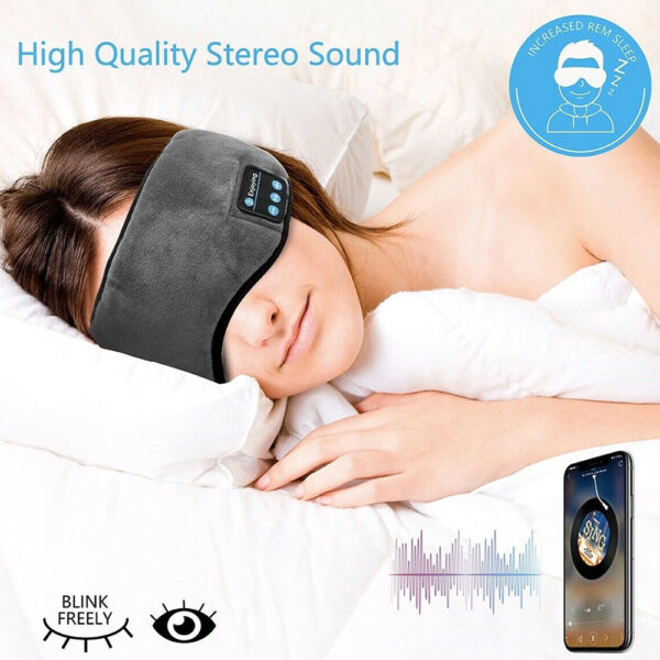 Wireless USB Rechargeable Washable Musical BT Sleeping Eye Mask_6