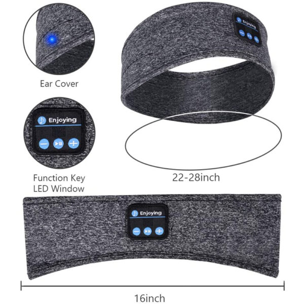 Wireless Musical Sleeping Exercising Headband- USB Charging_7