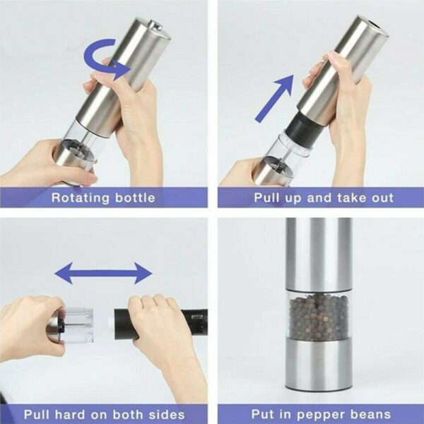 Electric Pepper Grinder Spice Mill and Grinder- Battery Operated_5