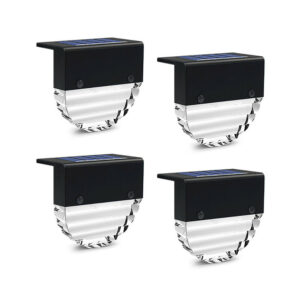 4-pc Outdoor Solar LED Deck Light Garden Decoration Wall and Step Light_0