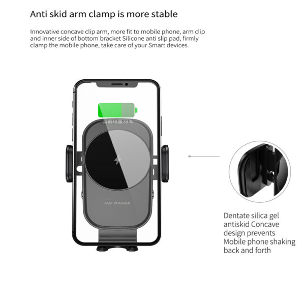 15 W Fast Wireless Car Mobile Holder and QI Charger- USB Cable_6