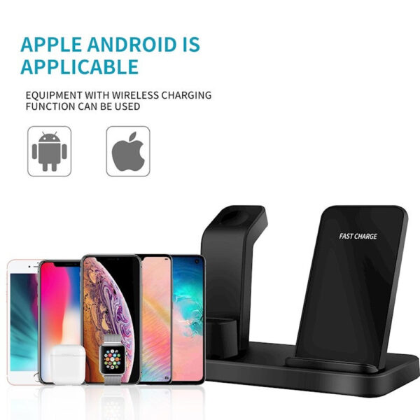3-in-1 Fast Charging Wireless Mobile Phone Charging Station(USB Power Cable)_8