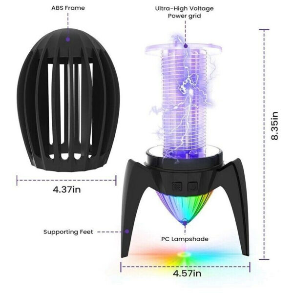 USB Charging Mosquito Killer RGB Light Combined with UV Light_2