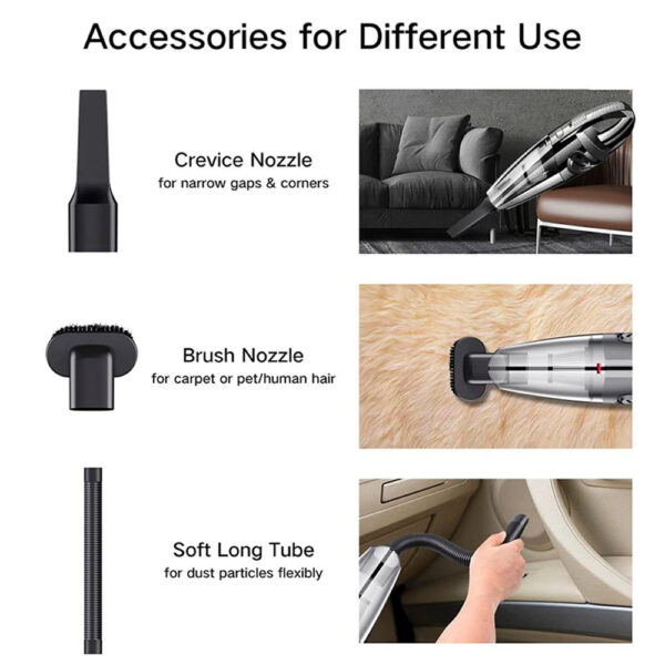 USB Rechargeable Cordless Car Wet and Dry Vacuum Cleaner_5