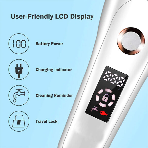 USB Charging Electric Waterproof Hair Trimmer Shaver with LCD Display_7