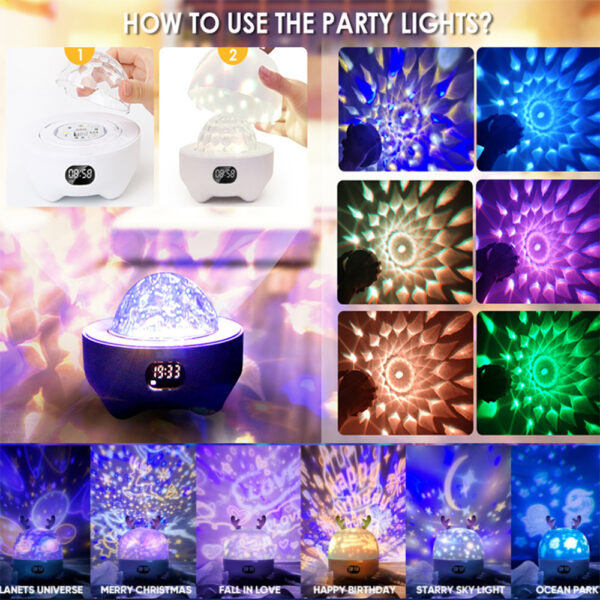 USB Rechargeable LED Elk Light Projector and Bluetooth Music Lamp_6