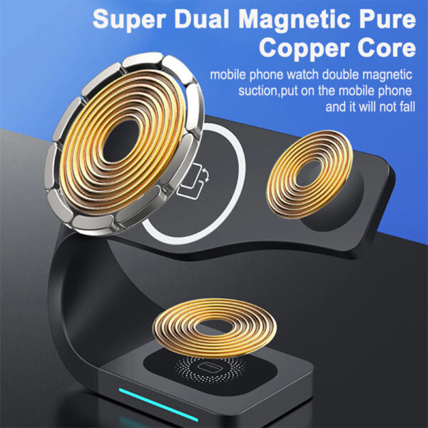 4-in-1 Fast Charging Magnetic Wireless Charger- USB Powered_4
