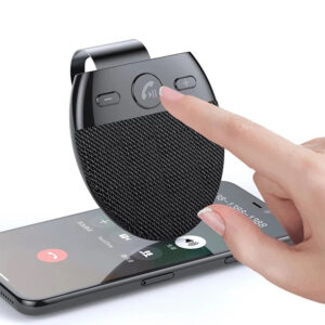 USB Rechargeable Wireless Handsfree Sun Visor Car Speakerphone_0