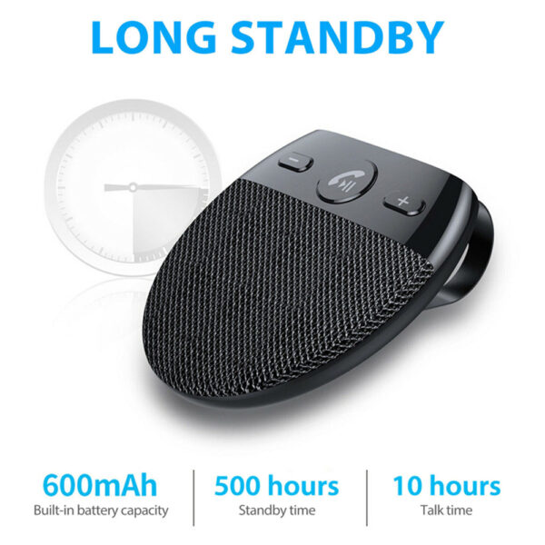 USB Rechargeable Wireless Handsfree Sun Visor Car Speakerphone_2