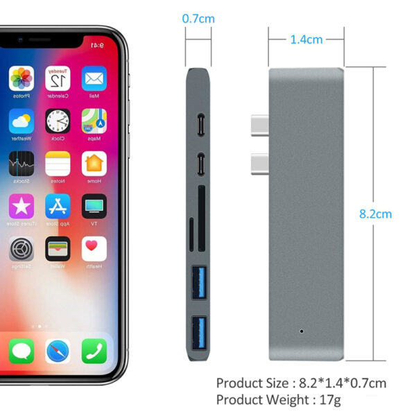 7-in-1 Multi-function Dual-head Type-C Hub Docking Station_9