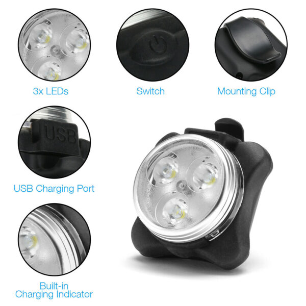Super Bright USB Rechargeable Bicycle Tail Light with 4 Light Modes_6