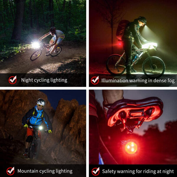 Super Bright USB Rechargeable Bicycle Tail Light with 4 Light Modes_2
