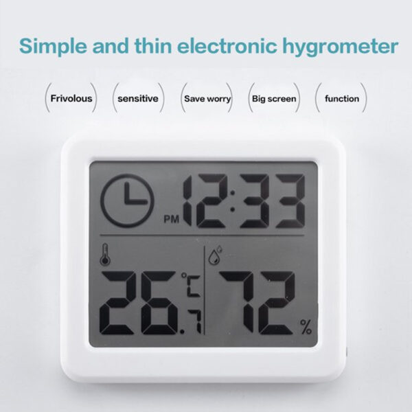 Thermometer and Humidity Monitor with 3.2” LCD Display- Battery Operated_1