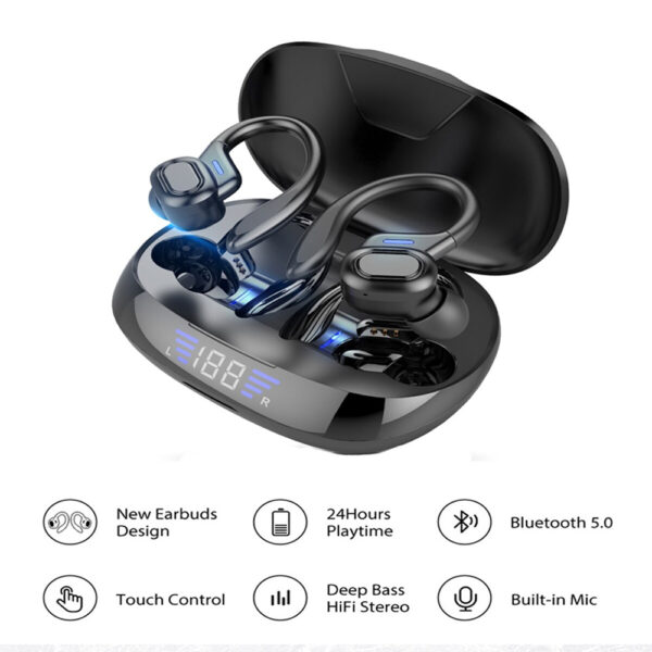 VV2 TWS Wireless Touch Control Sports Earphones- USB Charging_4