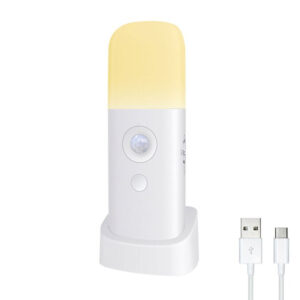 USB Rechargeable Indoor Motion Sensor SOS LED Night Light_0