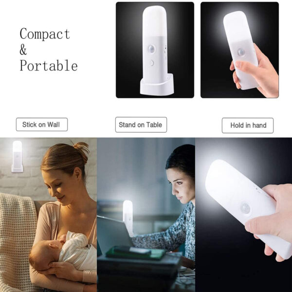 USB Rechargeable Indoor Motion Sensor SOS LED Night Light_4