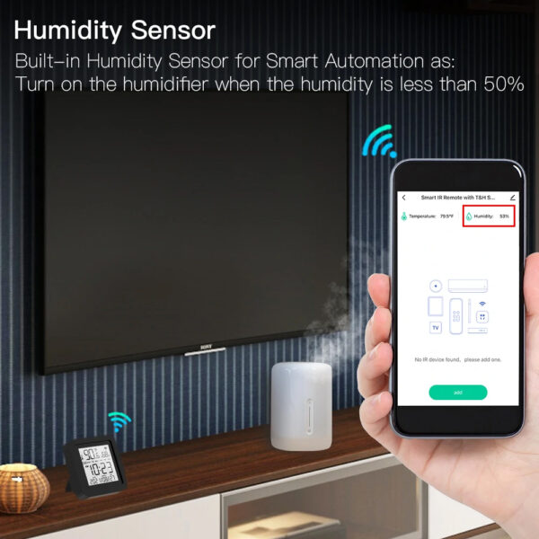 Universal Smart Wi-Fi IR Remote Temperature Humidity Sensor- USB Plugged-in_4