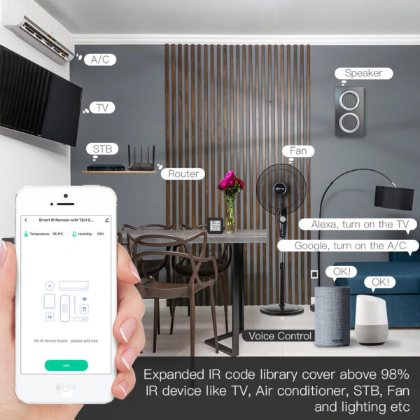 Universal Smart Wi-Fi IR Remote Temperature Humidity Sensor- USB Plugged-in_6