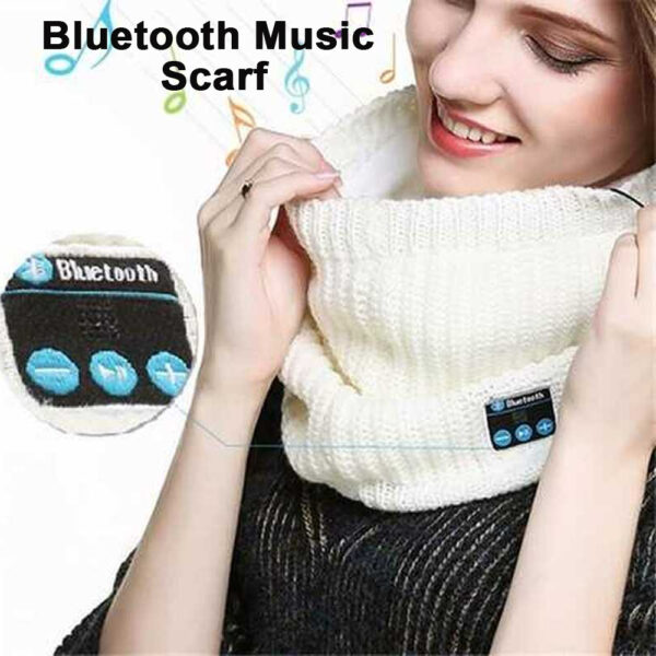 Washable Knitted Bluetooth Musical Headphone Scarf- USB Charging_1