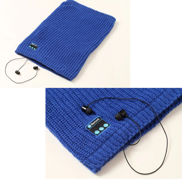 Washable Knitted Bluetooth Musical Headphone Scarf- USB Charging_4