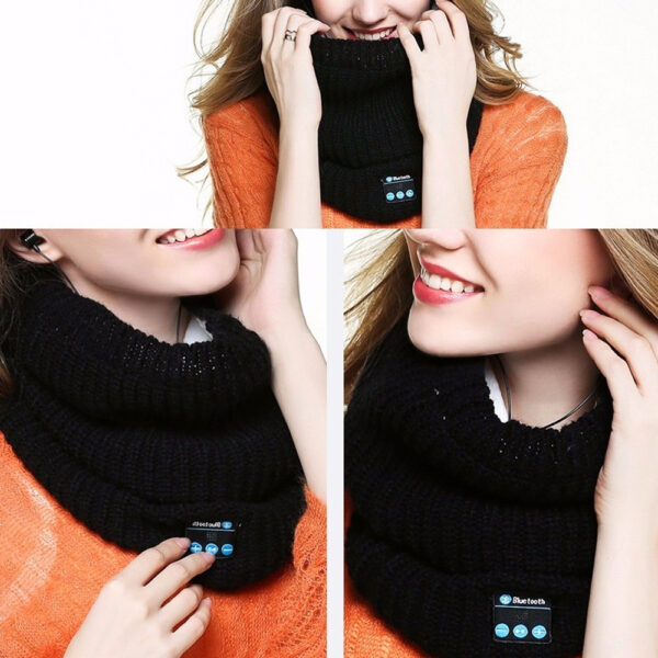 Washable Knitted Bluetooth Musical Headphone Scarf- USB Charging_6