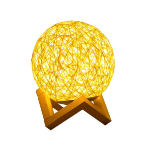 USB Interface Creative Sepak Takraw Decorative Moon Lamp_0