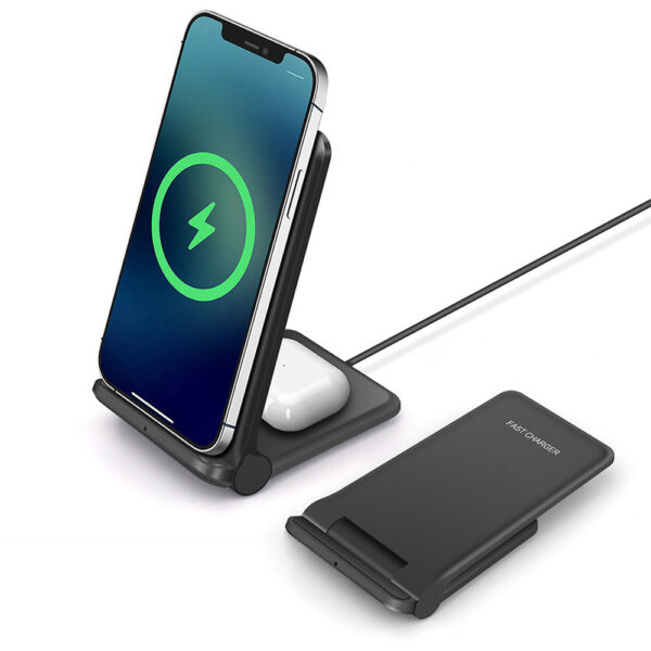 Vertical Folding 2-in-1 Wireless Phone Charger QI Devices- Type C_6