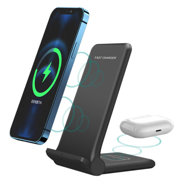 Vertical Folding 2-in-1 Wireless Phone Charger QI Devices- Type C_8