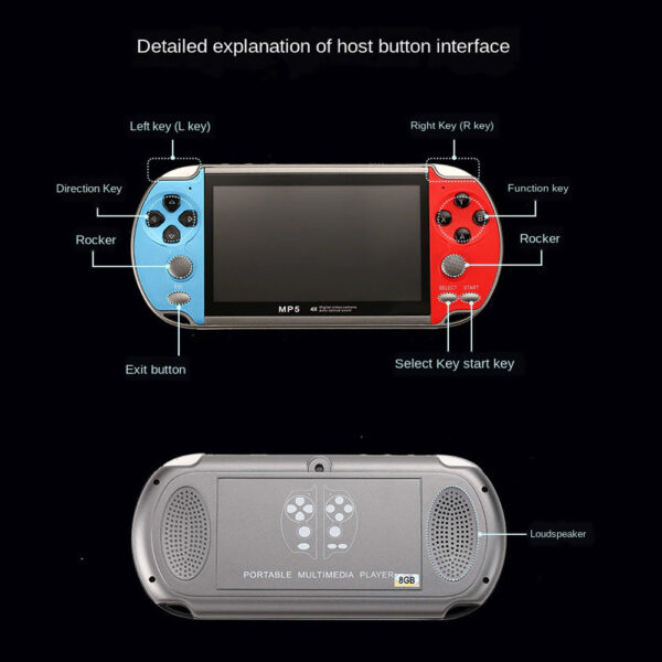 USB Charging 4.3-inch Retro Handheld Nostalgic Gaming Console_3