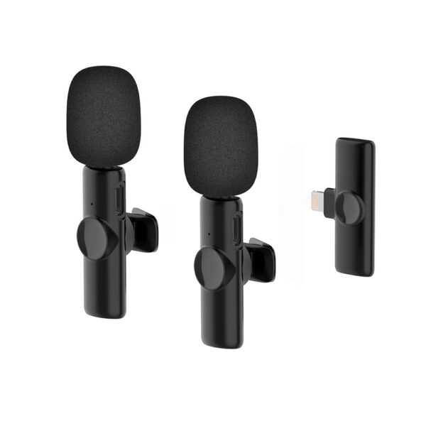 Rechargeable Wireless Mini Plugged-in Microphone Lapel with Clip_8