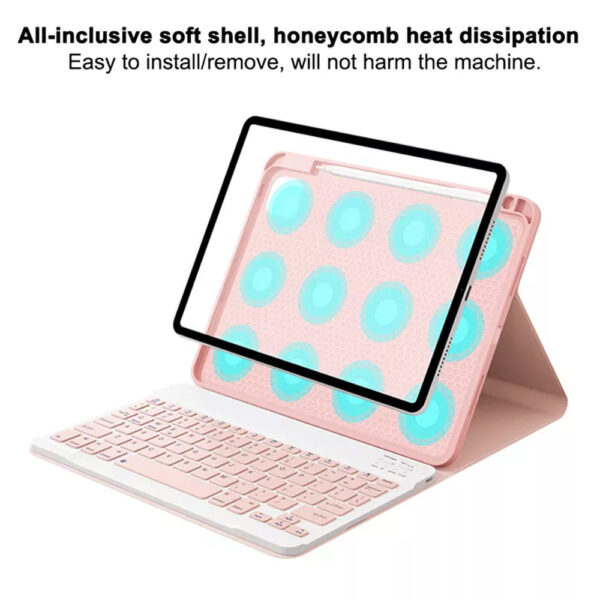 USB Charging iPad Keyboard Case with Touch Pad and Backlight_8