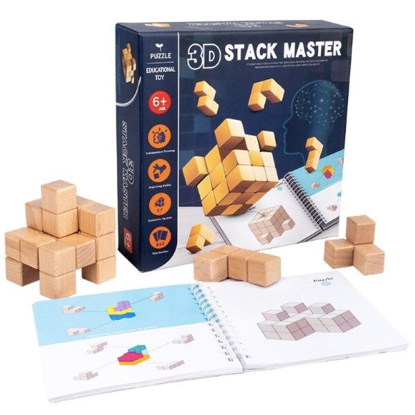 New Arrival Master Builder Color blocks Seven Shapes Puzzle Early Kids Education Toys Wooden Creative Puzzle Game toys for Child_0