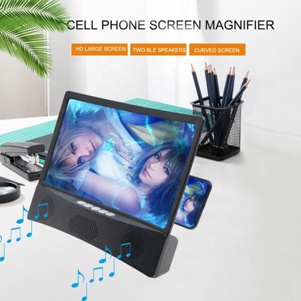 USB Charging 12 inches Mobile Screen Enlarger with Speaker_8