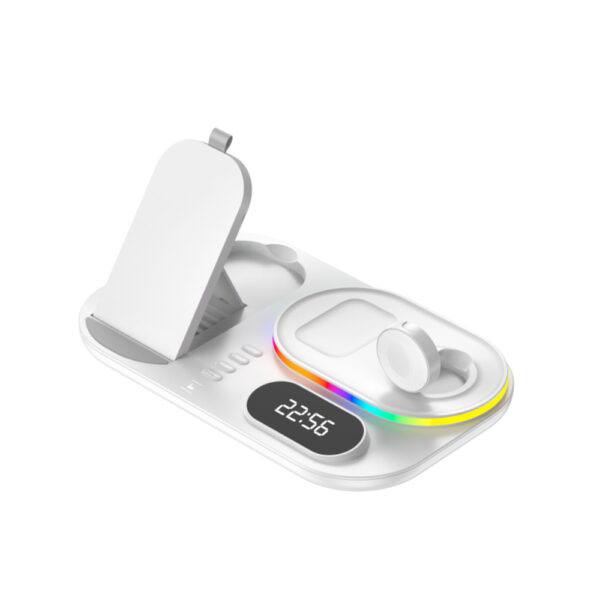 4-in-1 Wireless Charging Station and Clock Pad- Type C Interface_4