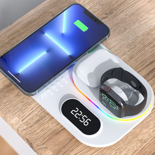 4-in-1 Wireless Charging Station and Clock Pad- Type C Interface_9