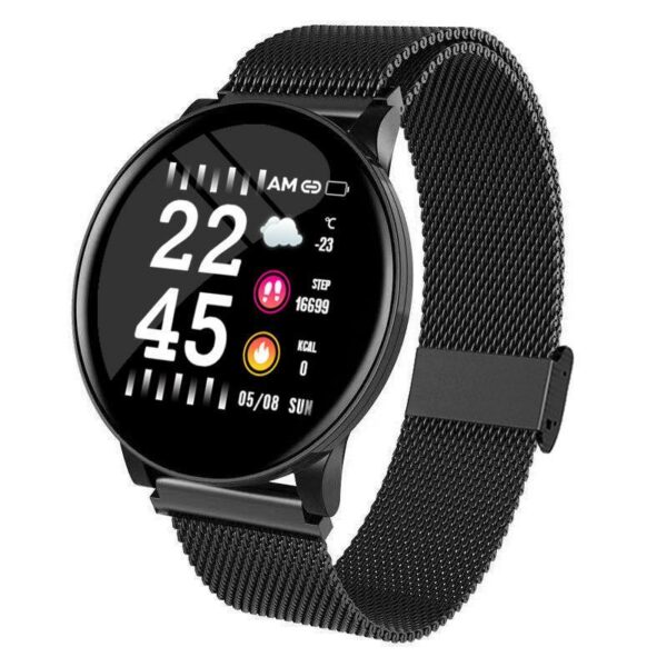 Stainless steel strap waterproof smart watch- USB Charging_1