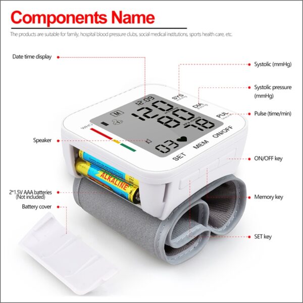 Digital Automatic Wrist Blood Pressure Monitor_3