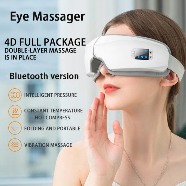 4D Smart Airbag Vibration Eye Massager Eye Care- USB Charging_5