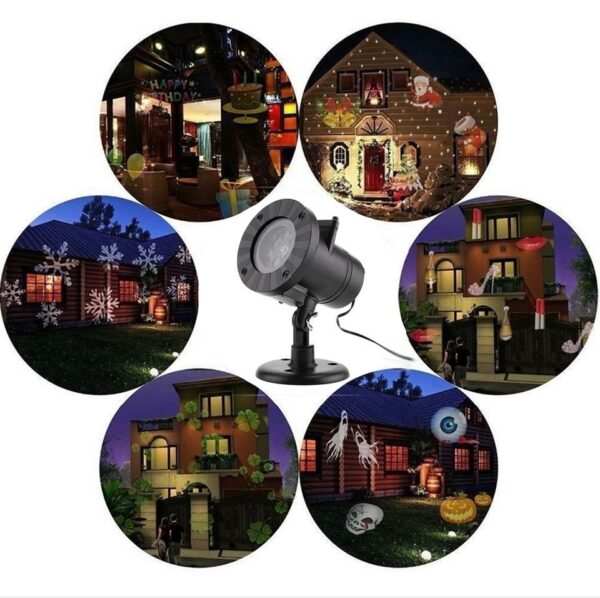 12 Patterns Christmas Projector Laser Lights- Solar Powered_1