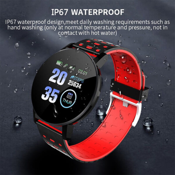 Bluetooth Smartwatch Blood Pressure Monitor Unisex and Fitness Tracker- USB Charging_1